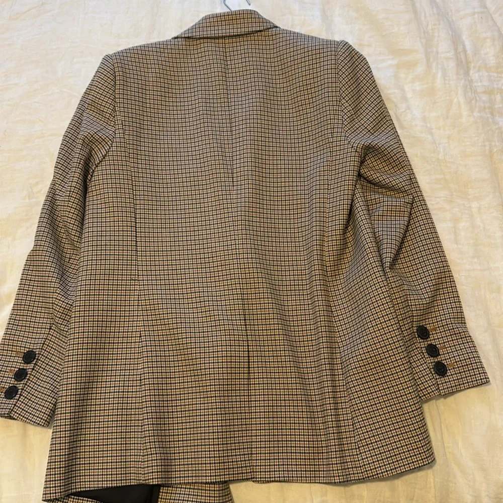 Anine Bing Brown Checkered Blazer - Picture 10 of 11